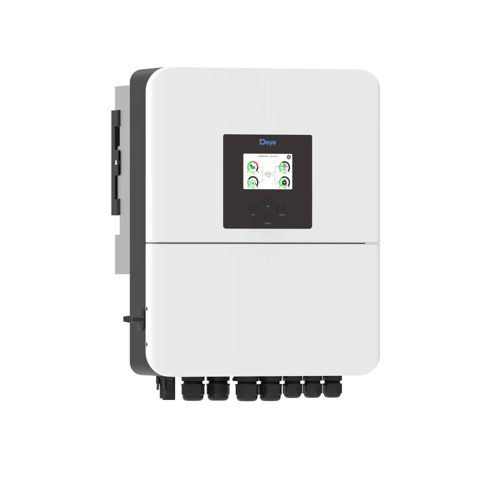 Alternative view of Hybrid Deye 1 Pha 5Kw ( Sun – 5k- SG04LP1 – EU – SM2 )